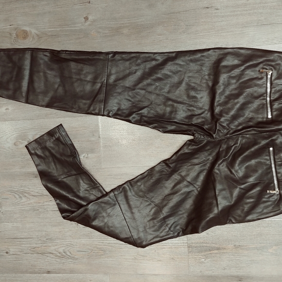 Zara Basic Faux Leather Moto pants - Picture 2 of 5